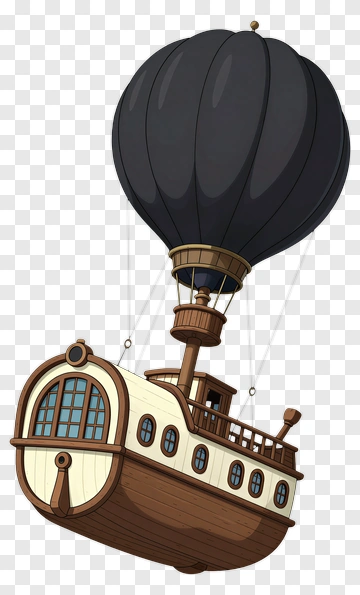 Hot Air Balloon Ship PNG