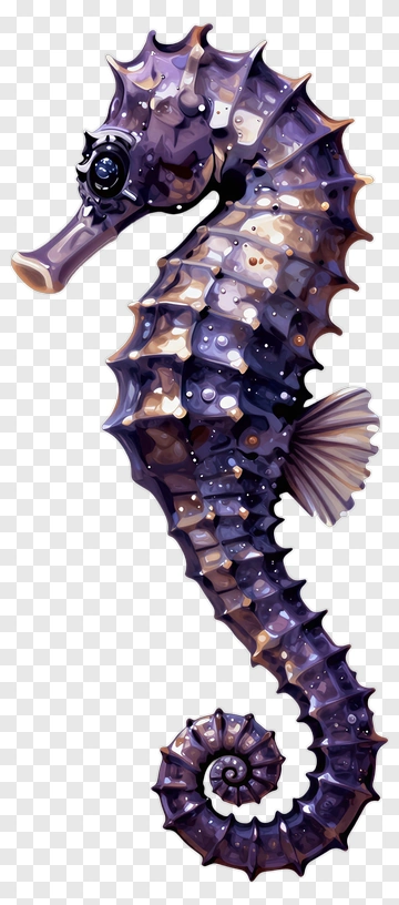 Colorful Seahorse PNG