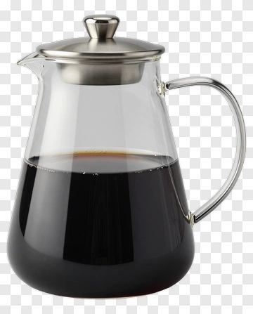 Coffee Pot With Dark Brew PNG