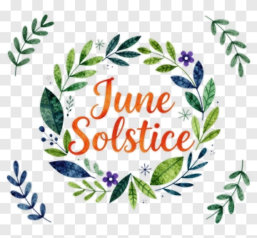 June Solstice Floral Wreath PNG