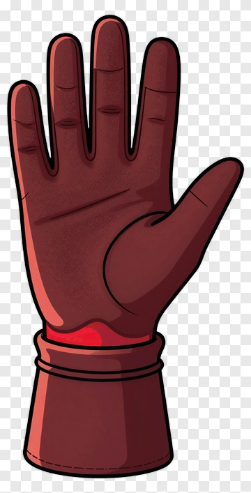Cartoon Red Glove PNG