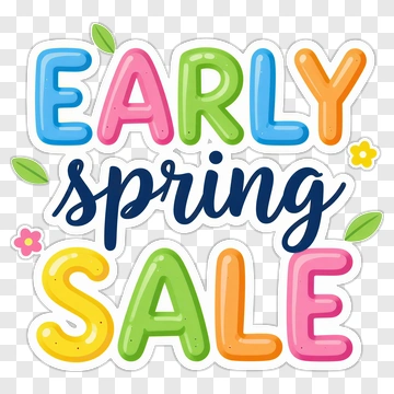 Early Spring Sale Text Design PNG