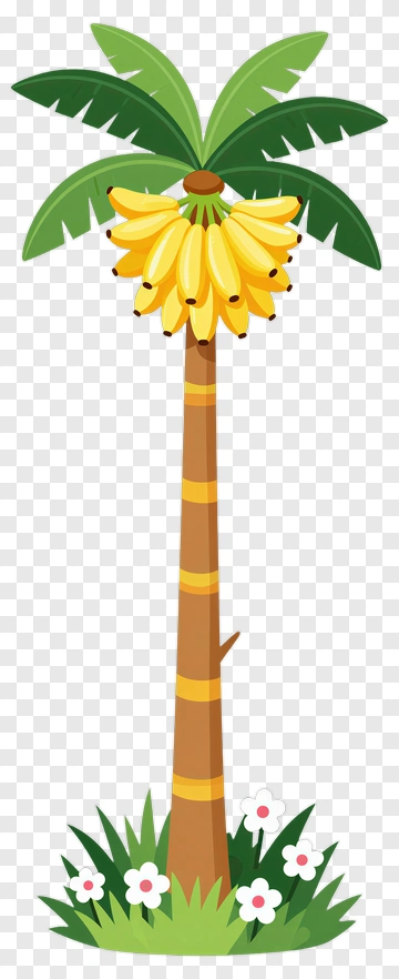 Cartoon Banana Tree PNG