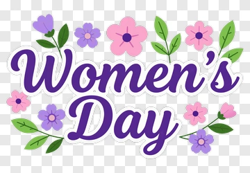 Women's Day Floral Design PNG