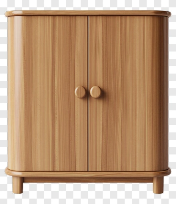 Wooden Storage Cabinet PNG
