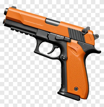 Orange Handgun PNG