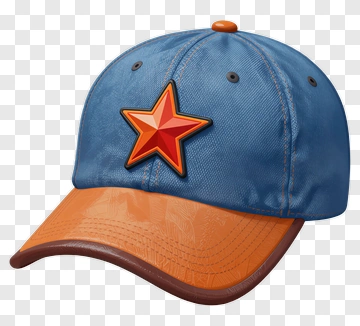 Baseball Cap With Star Emblem PNG