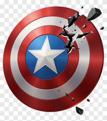 Captain America Shield With Cracks PNG