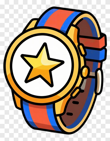 Cartoon Star Watch PNG