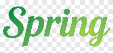 Spring Text Design PNG