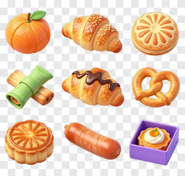 Colorful Bakery Treats Collection PNG
