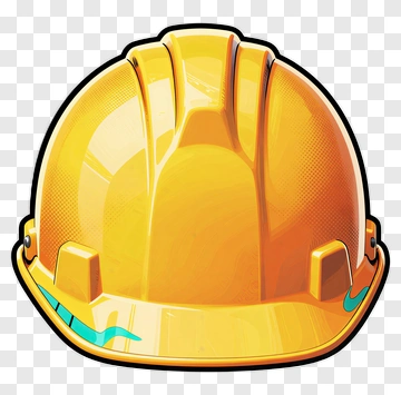 Yellow Construction Helmet PNG
