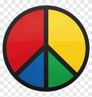 Colorful Peace Symbol PNG