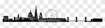 London Skyline Silhouette PNG