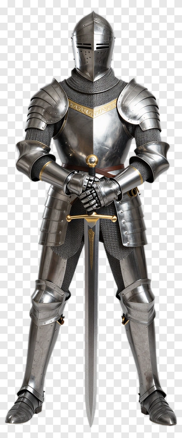 Armored Knight Holding A Sword PNG