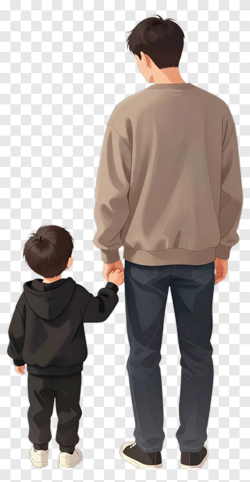Father And Son Holding Hands PNG