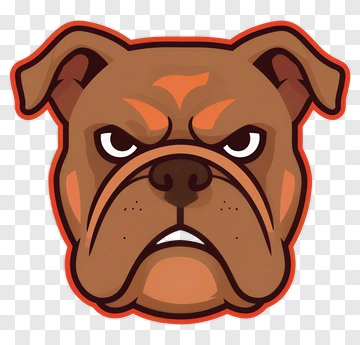Cartoon Bulldog Face PNG