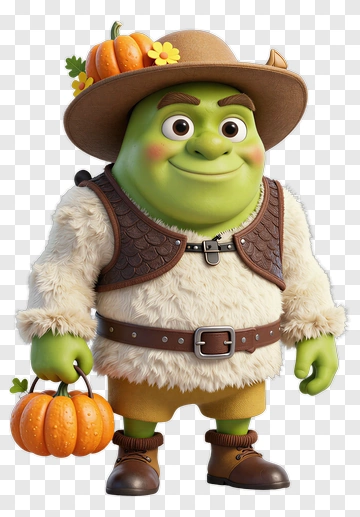 Cartoon Character Holding A Pumpkin Basket PNG