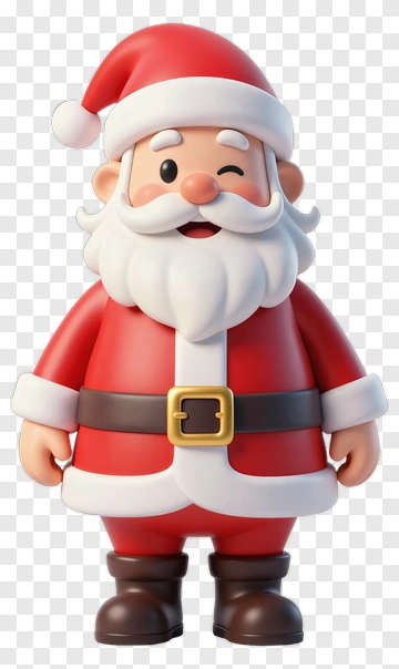 Cartoon Santa Claus Winking PNG