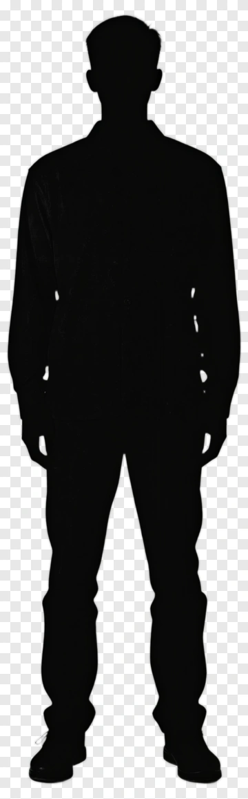 Silhouette Of A Person Standing PNG