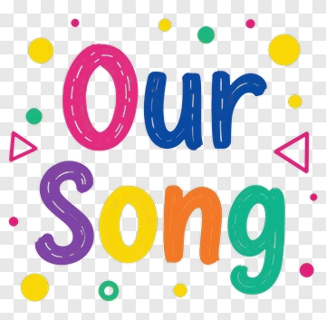Our Song Text With Colorful Shapes PNG