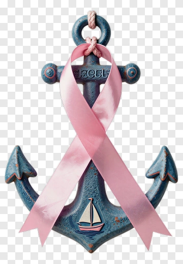 Anchor With Pink Ribbon PNG