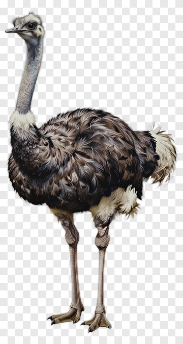 Ostrich Standing Tall PNG