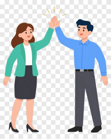 Business Team High-Fiving PNG