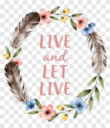 Floral Wreath With Inspirational Quote PNG