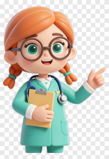 Cartoon Doctor Holding A Clipboard PNG