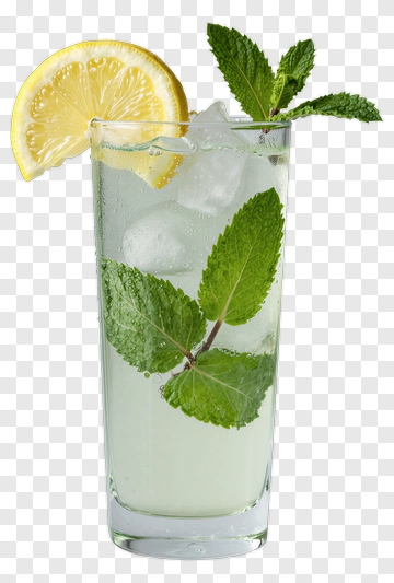 Refreshing Lemonade With Mint Leaves PNG