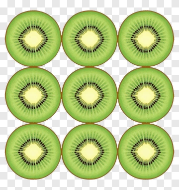 Sliced Kiwi Fruit Arrangement PNG
