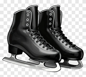 Black Ice Skates PNG