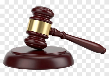 Wooden Gavel On Base PNG