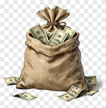 Money Bag Filled With Cash PNG