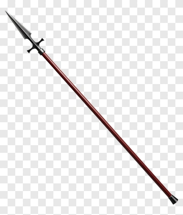 Spear With Red Shaft And Silver Tip PNG