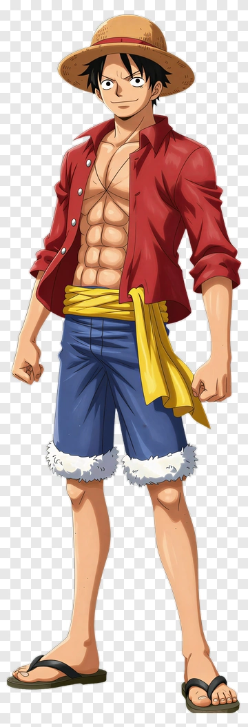 Cartoon Pirate Character With Straw Hat PNG