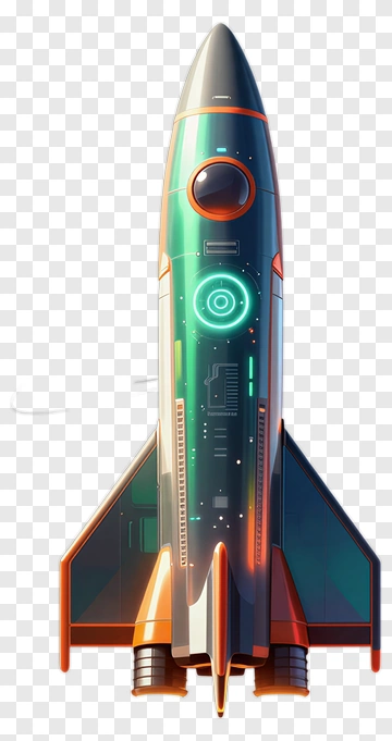 Futuristic Rocket Spacecraft PNG