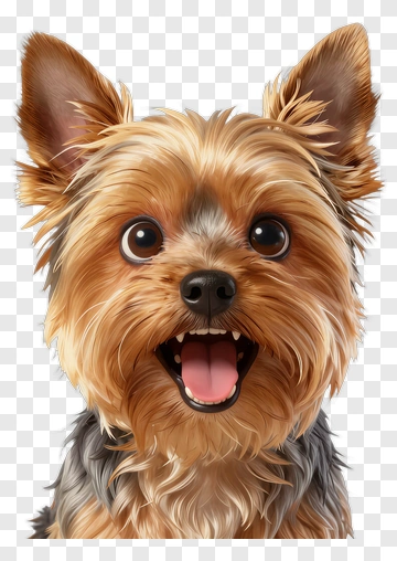 Happy Yorkshire Terrier Dog PNG
