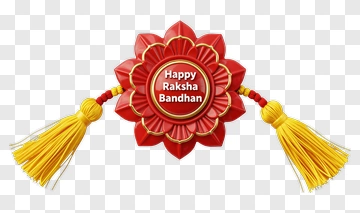 Happy Raksha Bandhan Decorative Badge PNG