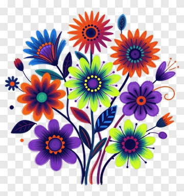 Colorful Flower Bouquet PNG