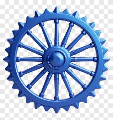 Blue Gear Wheel PNG