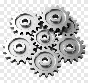 Collection Of Silver Gears PNG