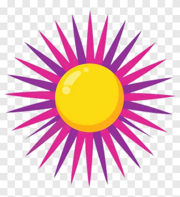 Colorful Sunburst Graphic PNG