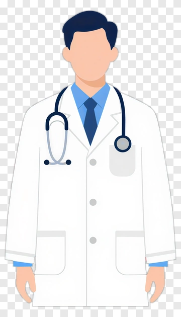 Doctor In White Coat With Stethoscope PNG