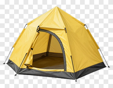 Yellow Camping Tent PNG