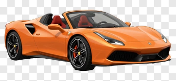 Orange Sports Car PNG