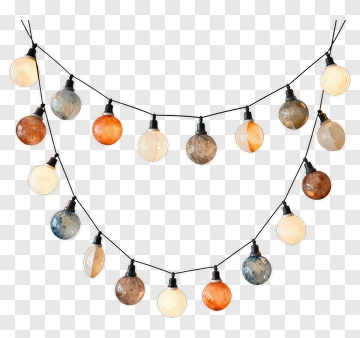 Colorful Decorative String Lights PNG