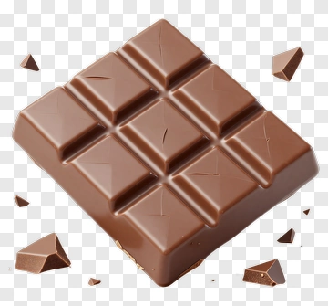 Chocolate Bar With Broken Pieces PNG