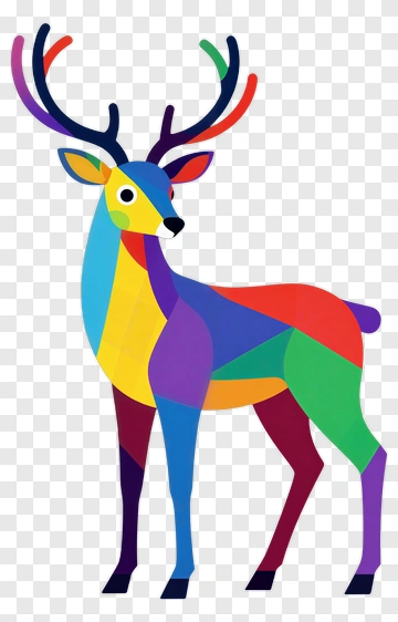 Colorful Deer PNG